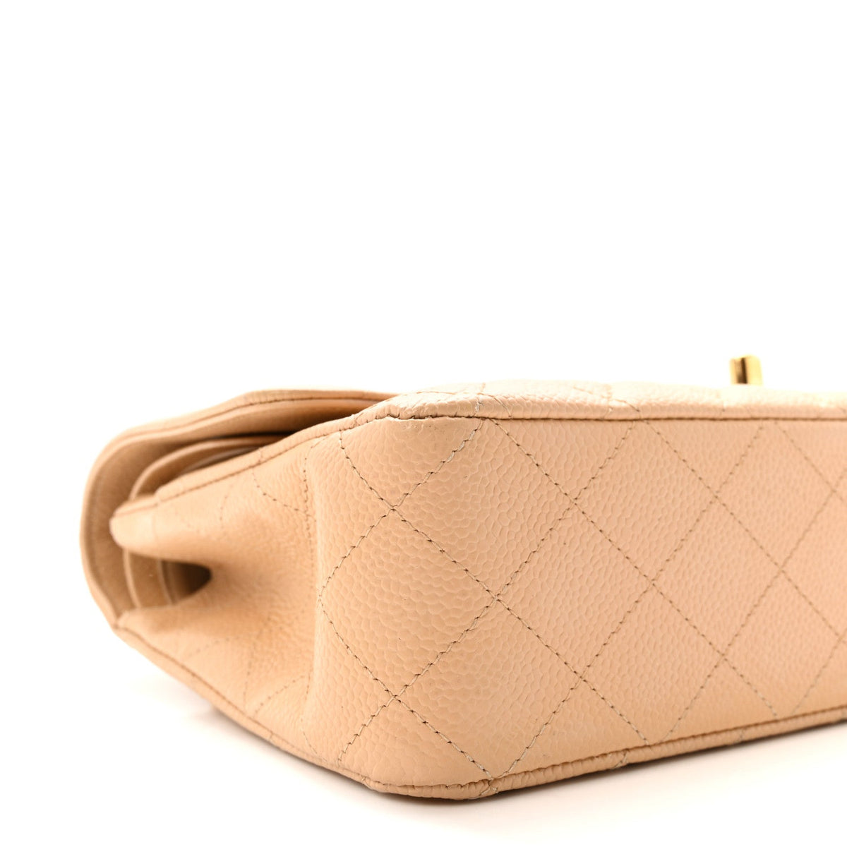 Caviar Quilted Medium Double Flap Beige At My store