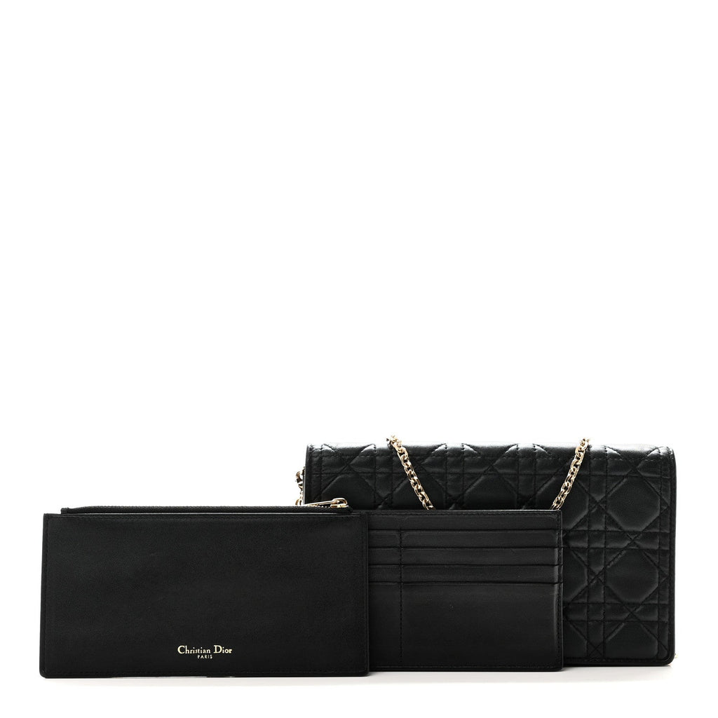 Lambskin Cannage Lady Dior Pouch Black AT My store