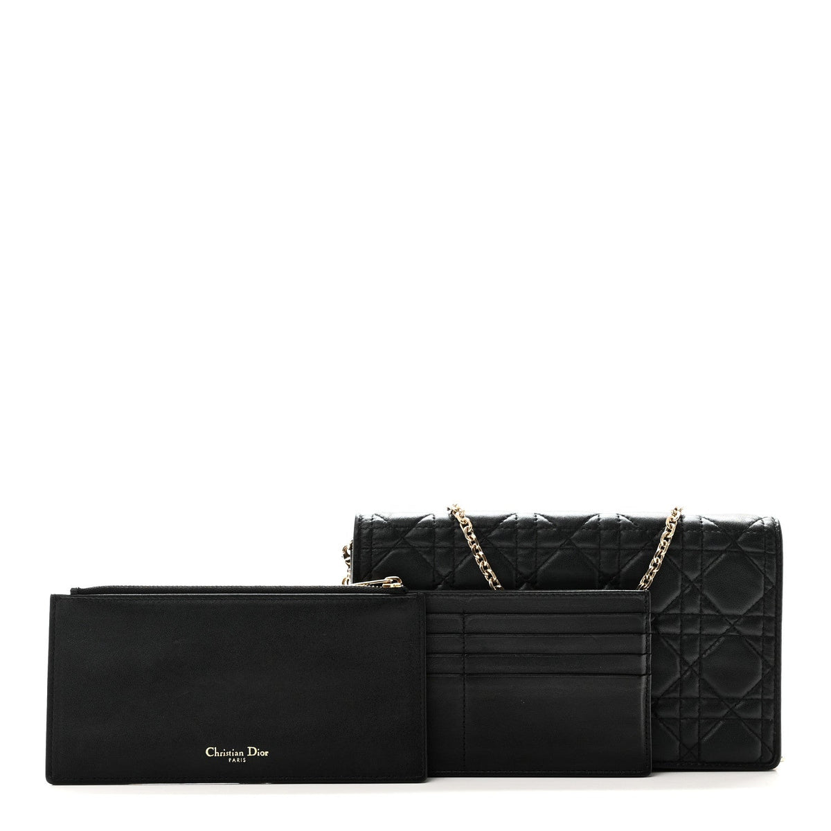 Lambskin Cannage Lady Dior Pouch Black AT My store