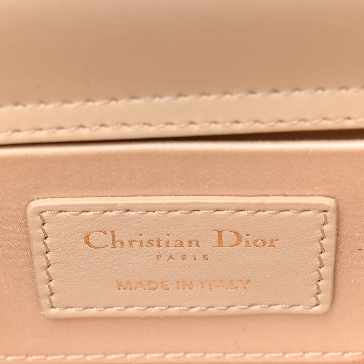Lambskin Cannage Beaded Embroidered Micro Lady D-Joy Beige AT My store