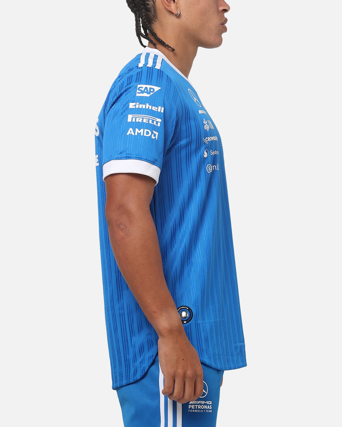 Best-Selling Adidas Mercedes-AMG Petronas Formula 1 Drivers T-Shirt Blue