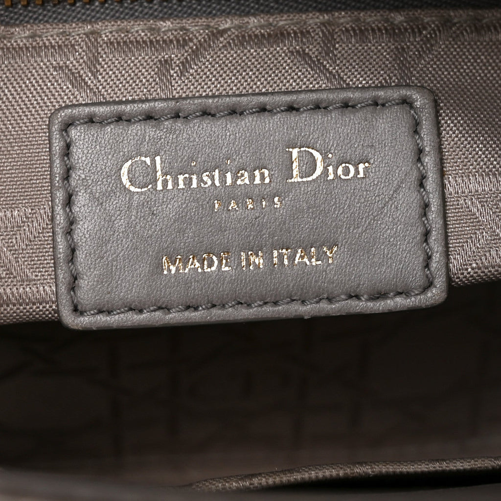 Lambskin Cannage Small My ABCDior Lady Dior Grey AT My store
