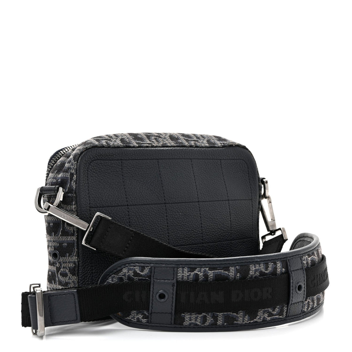 HOMME Oblique Jacquard Safari Messenger Navy Blue AT My store
