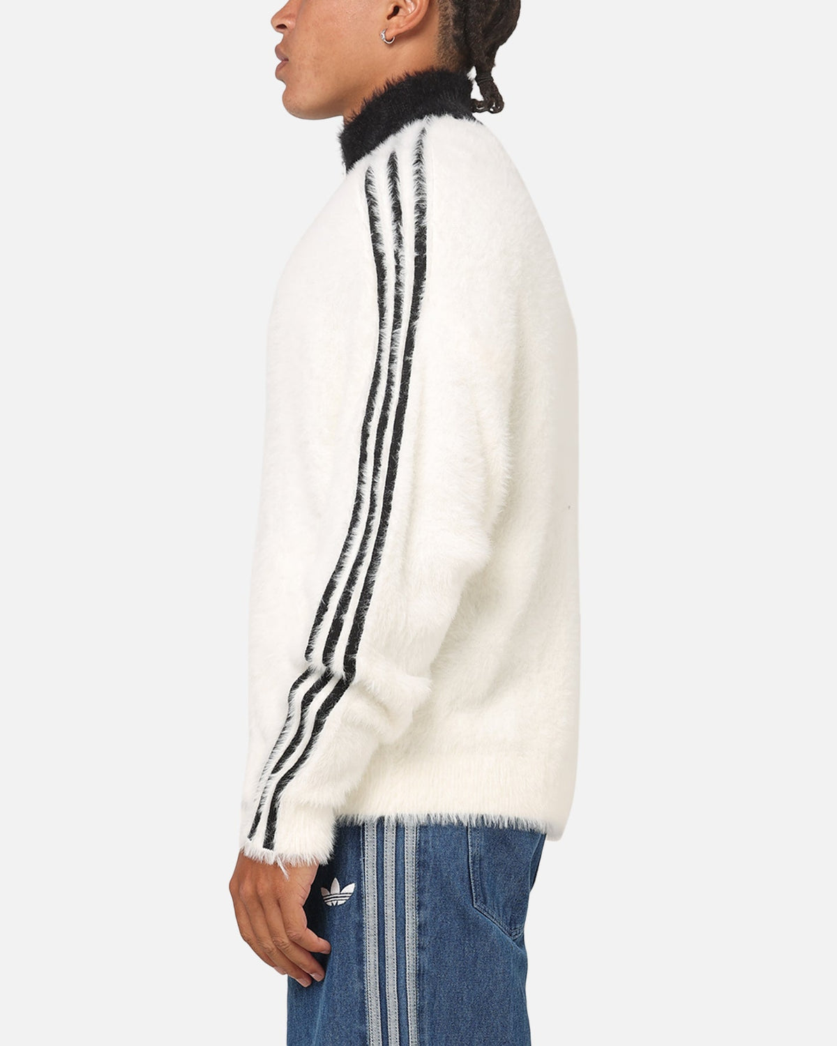 Best-Selling Adidas Faux Mohair Classic Track Top Off White/Black