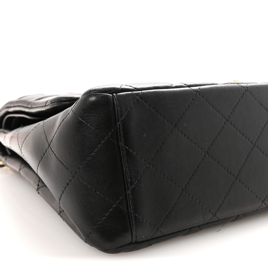 Lambskin Quilted Maxi Double Flap Black At My store