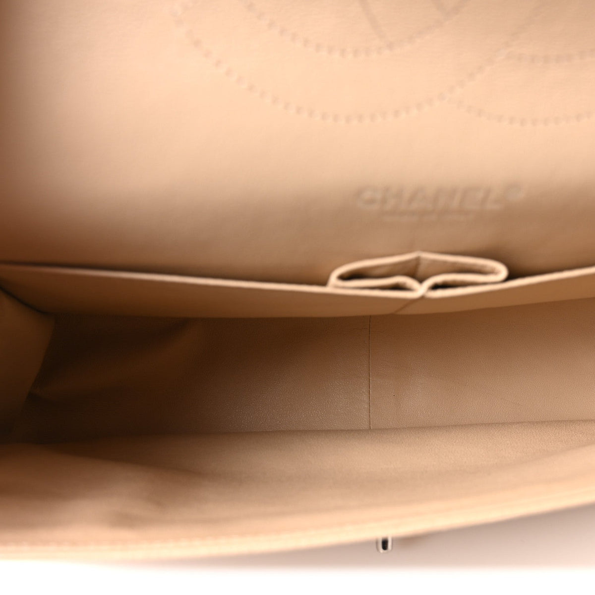 Caviar Quilted Jumbo Double Flap Beige Clair At My store