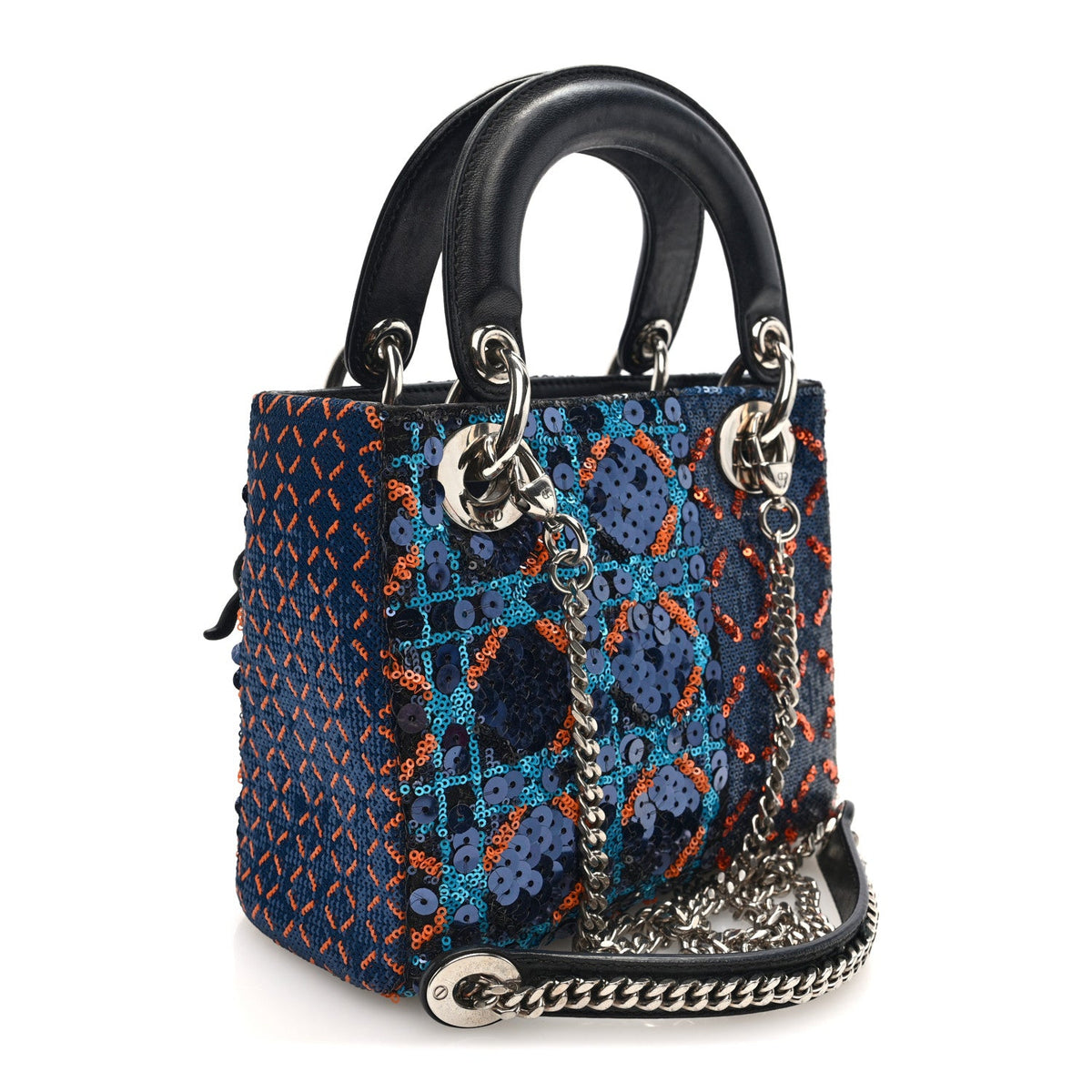 Sequin Lambskin Esprit Tokyo Mini Lady Dior Blue Multicolor AT My store