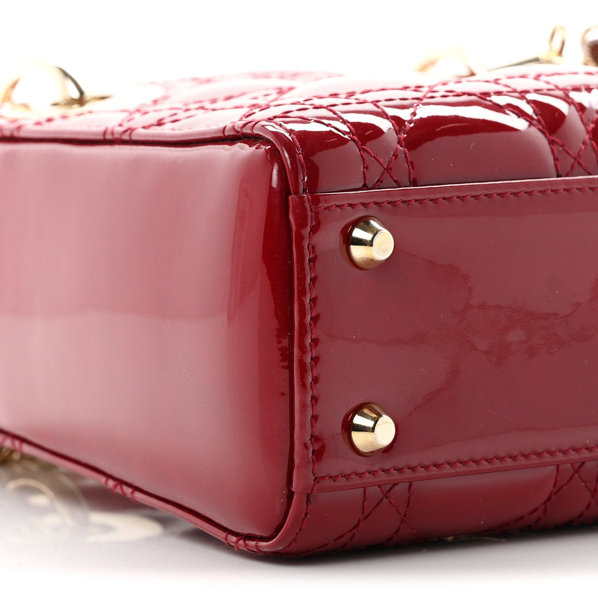 Patent Cannage Mini Lady Dior Red AT My store