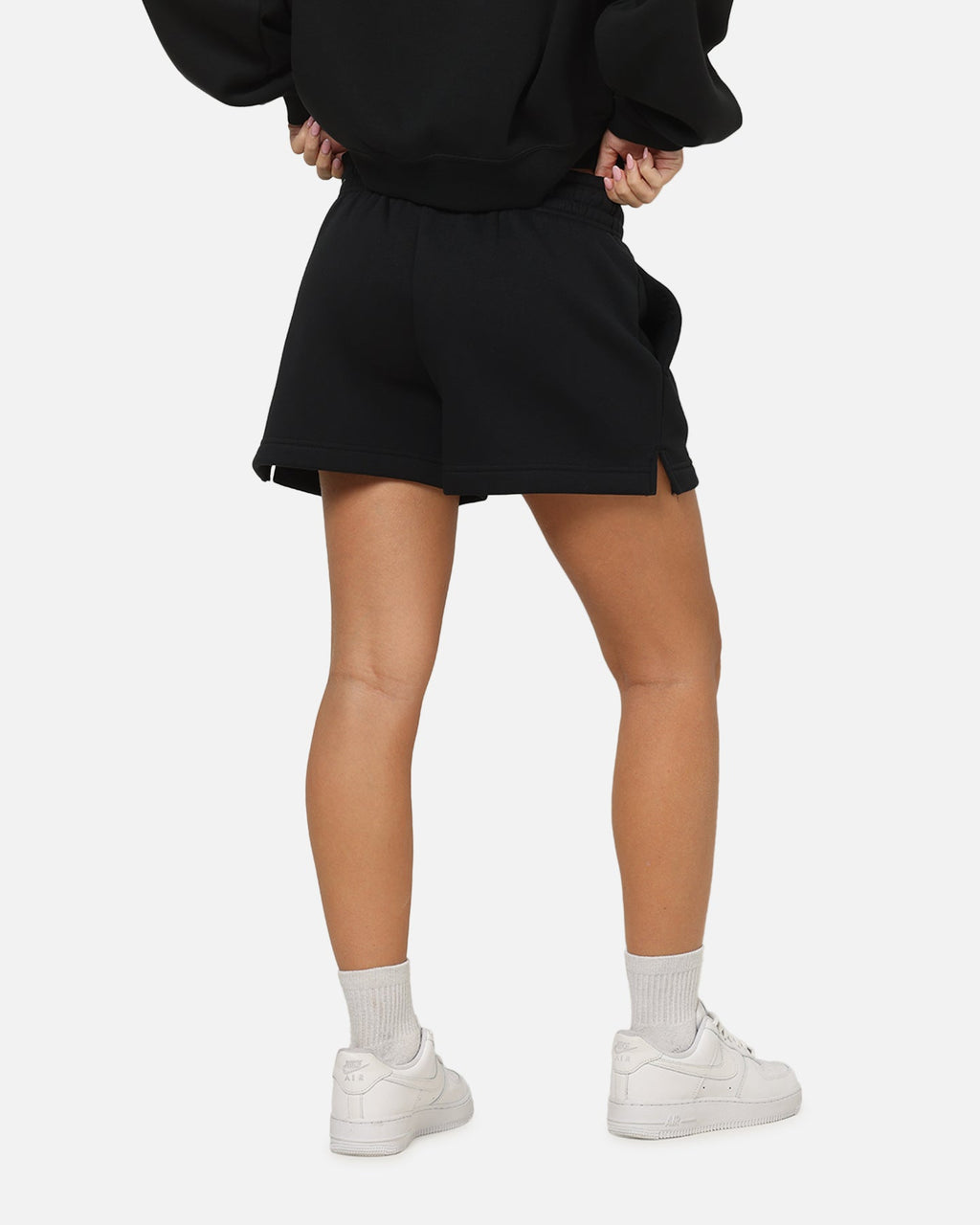Top Seller Nike Women's Sportswear Phoenix Fleece Mid-Rise 4" Shorts Black/Sail
