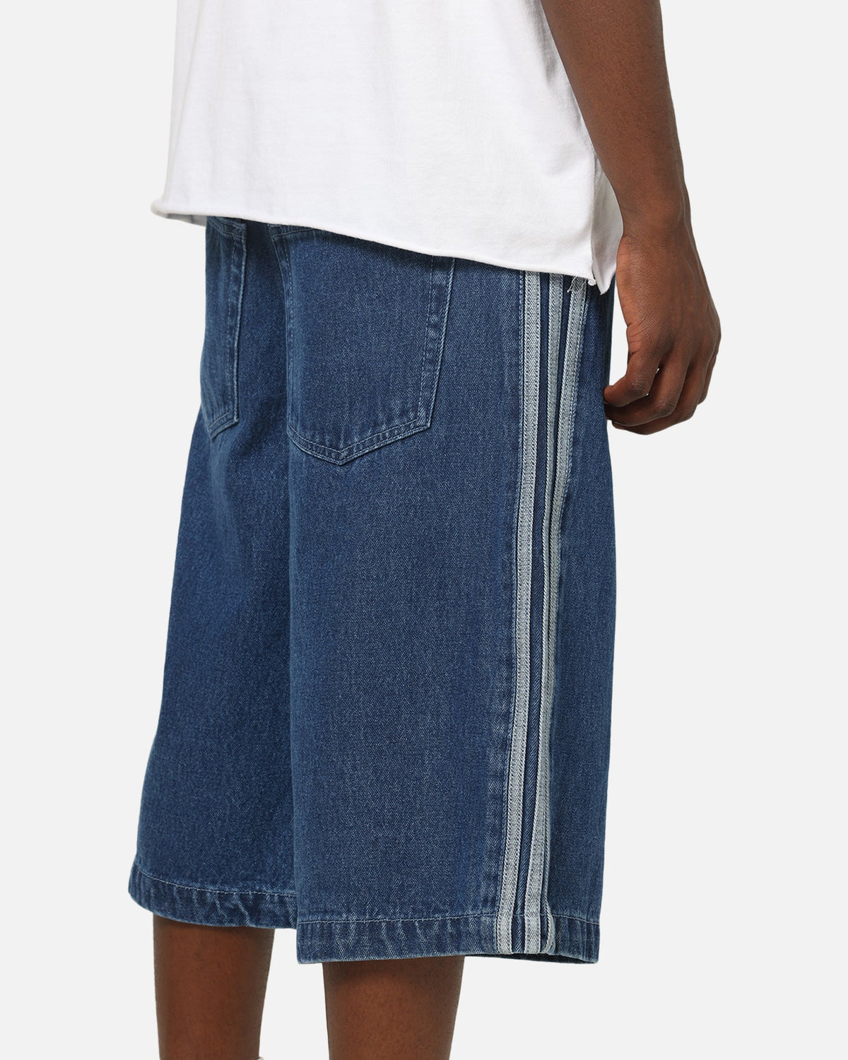 Best-Selling Adidas Firebird Denim Shorts Blue Denim