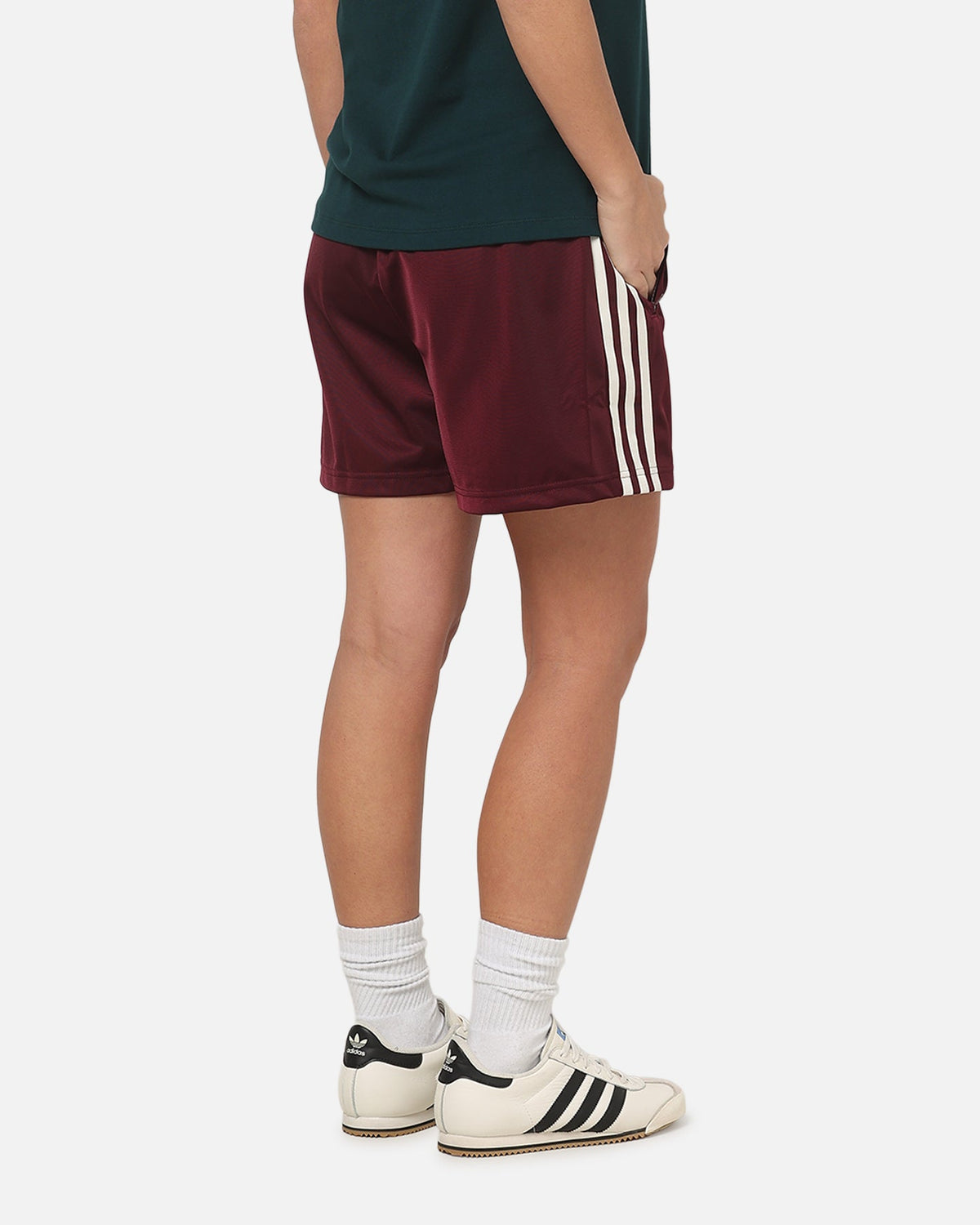 Best-Selling Adidas Women's Firebird Shorts Maroon/Cream