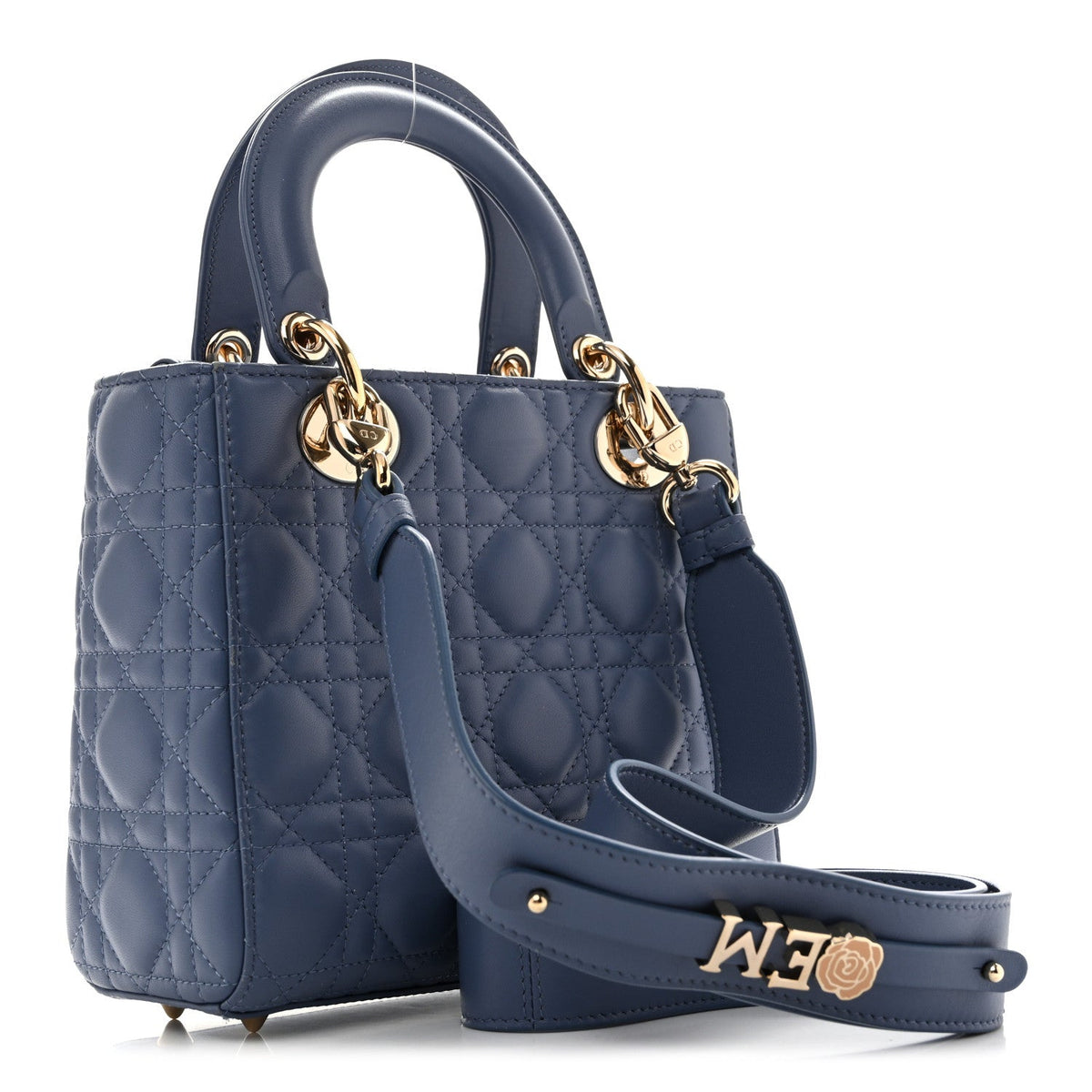 Lambskin Cannage Small My ABCDior Lady Dior Denim Blue AT My store