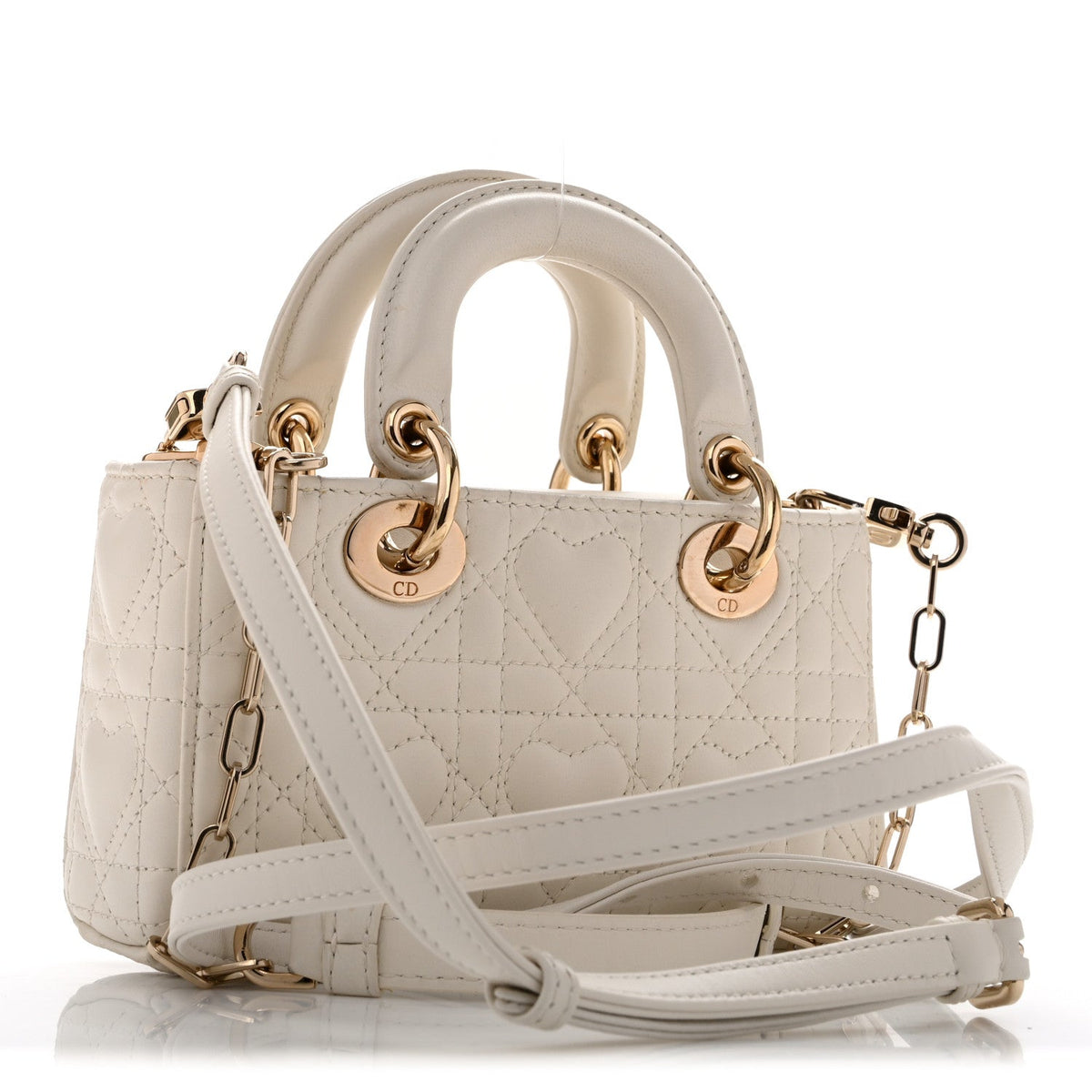 Lambskin Cannage Dioramour Micro Lady D-Joy Latte AT My store