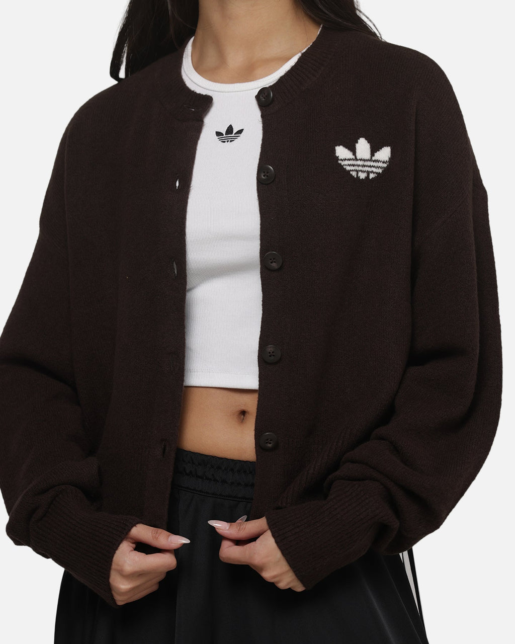 Best-Selling Adidas Women's Essentials Knit Cardigan Brown