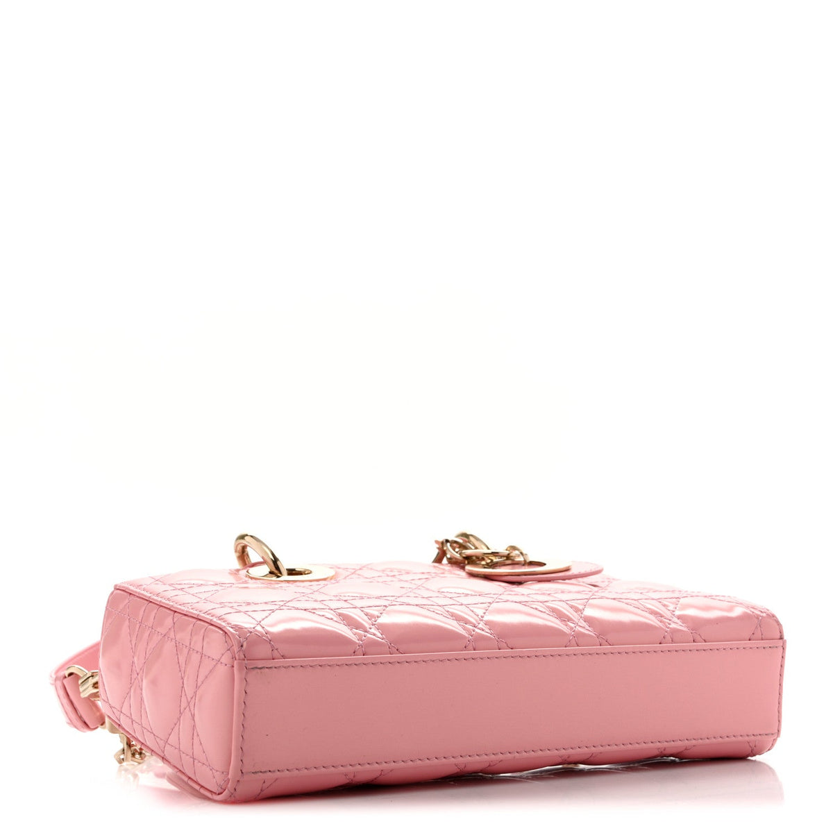 Metallic Lambskin Cannage Small Lady D-Joy Pink AT My store