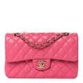 Caviar Quilted Small Double Flap Pink At My store