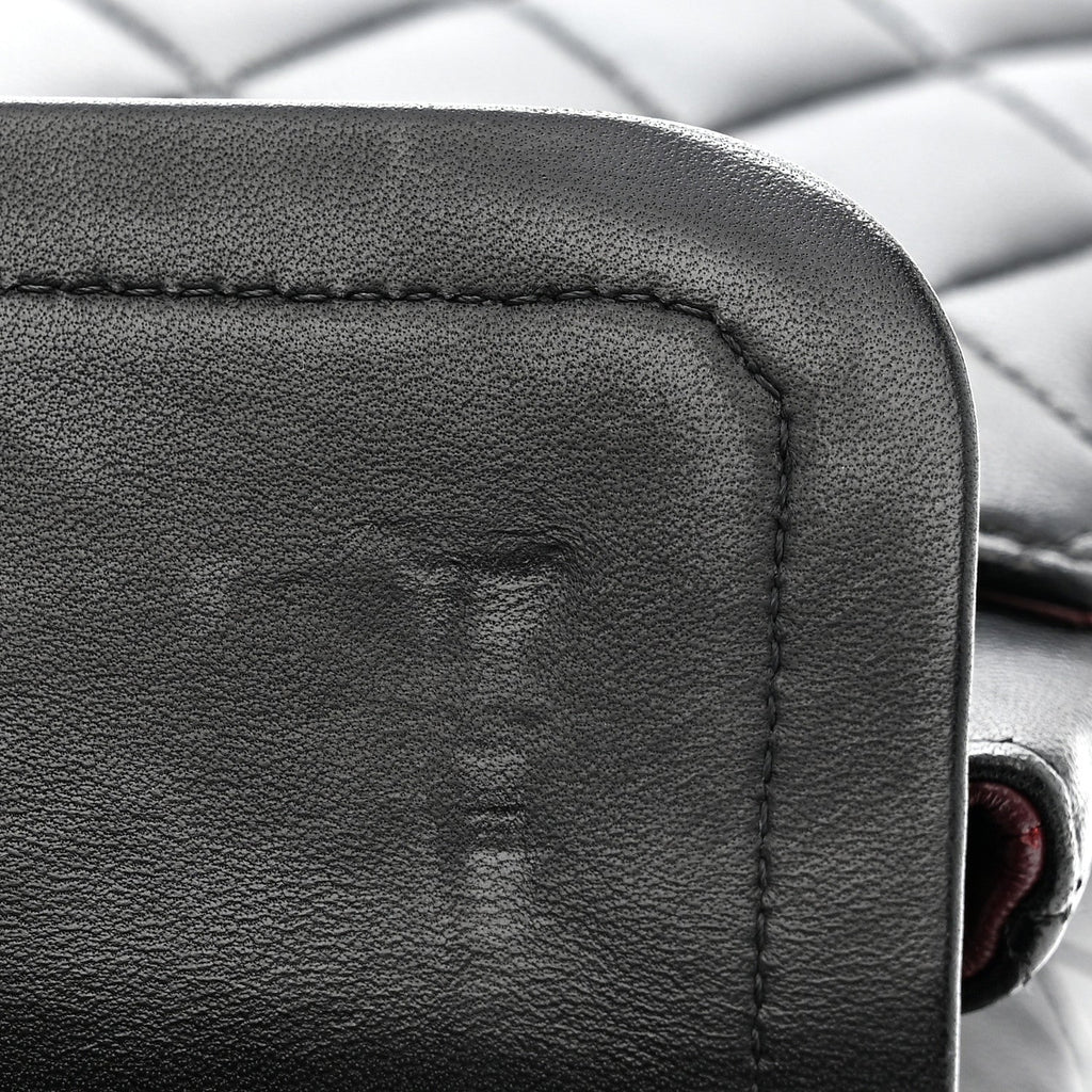Lambskin Quilted Medium Double Flap Black At My store
