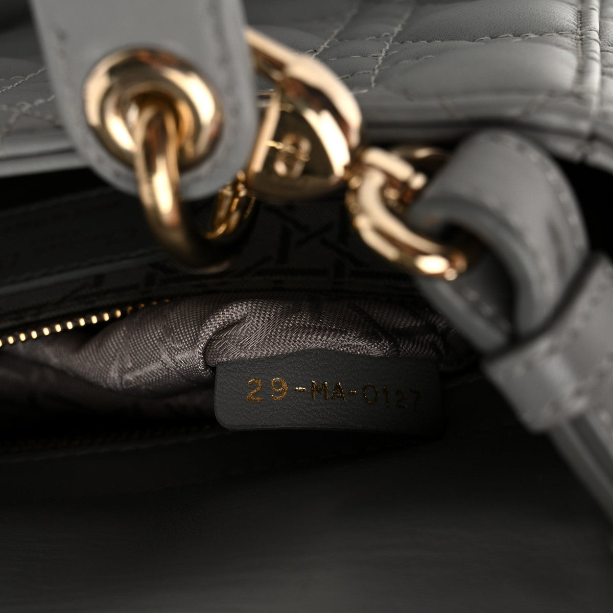 Lambskin Cannage Small My ABCDior Lady Dior Grey AT My store