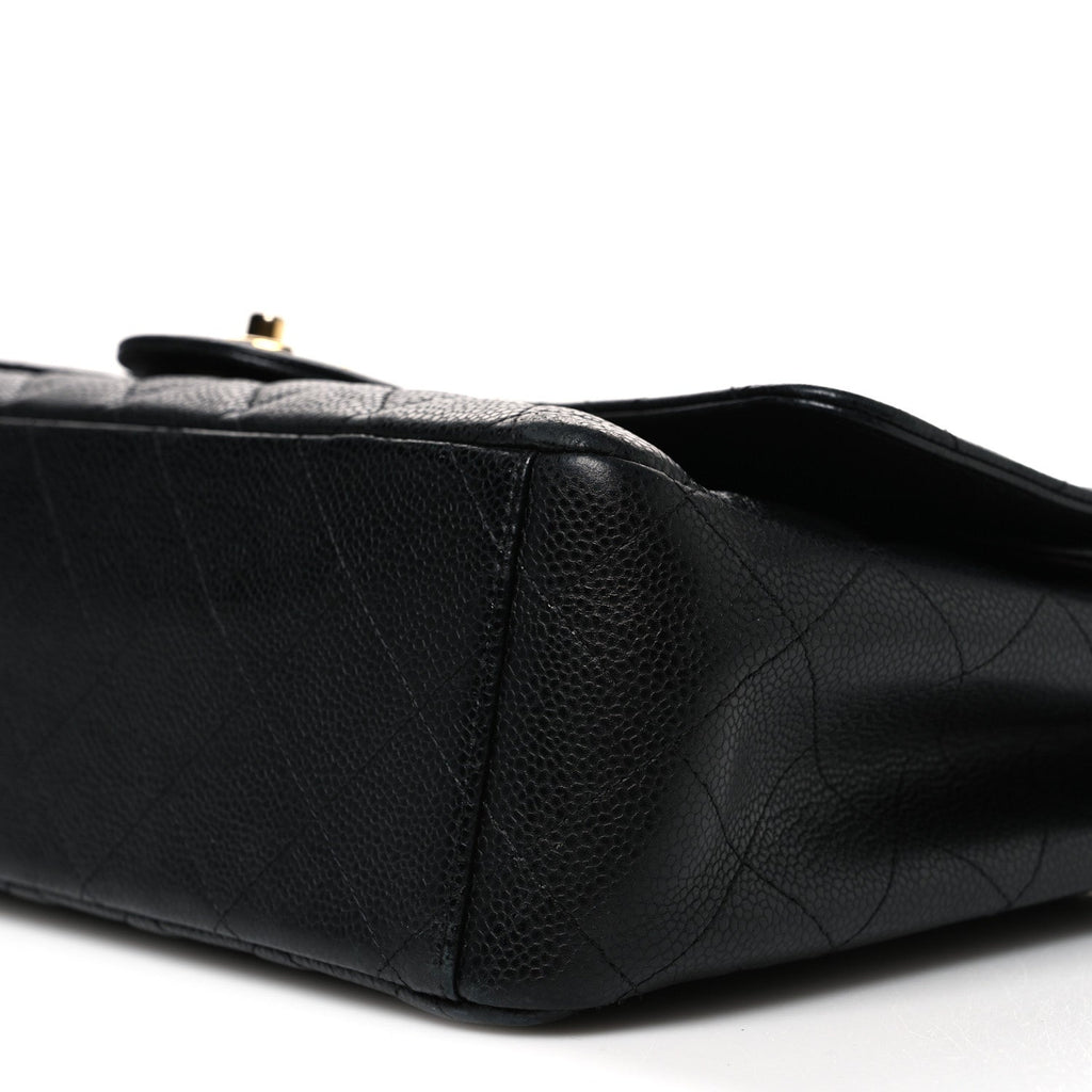 Caviar Quilted Maxi Double Flap Black At My store