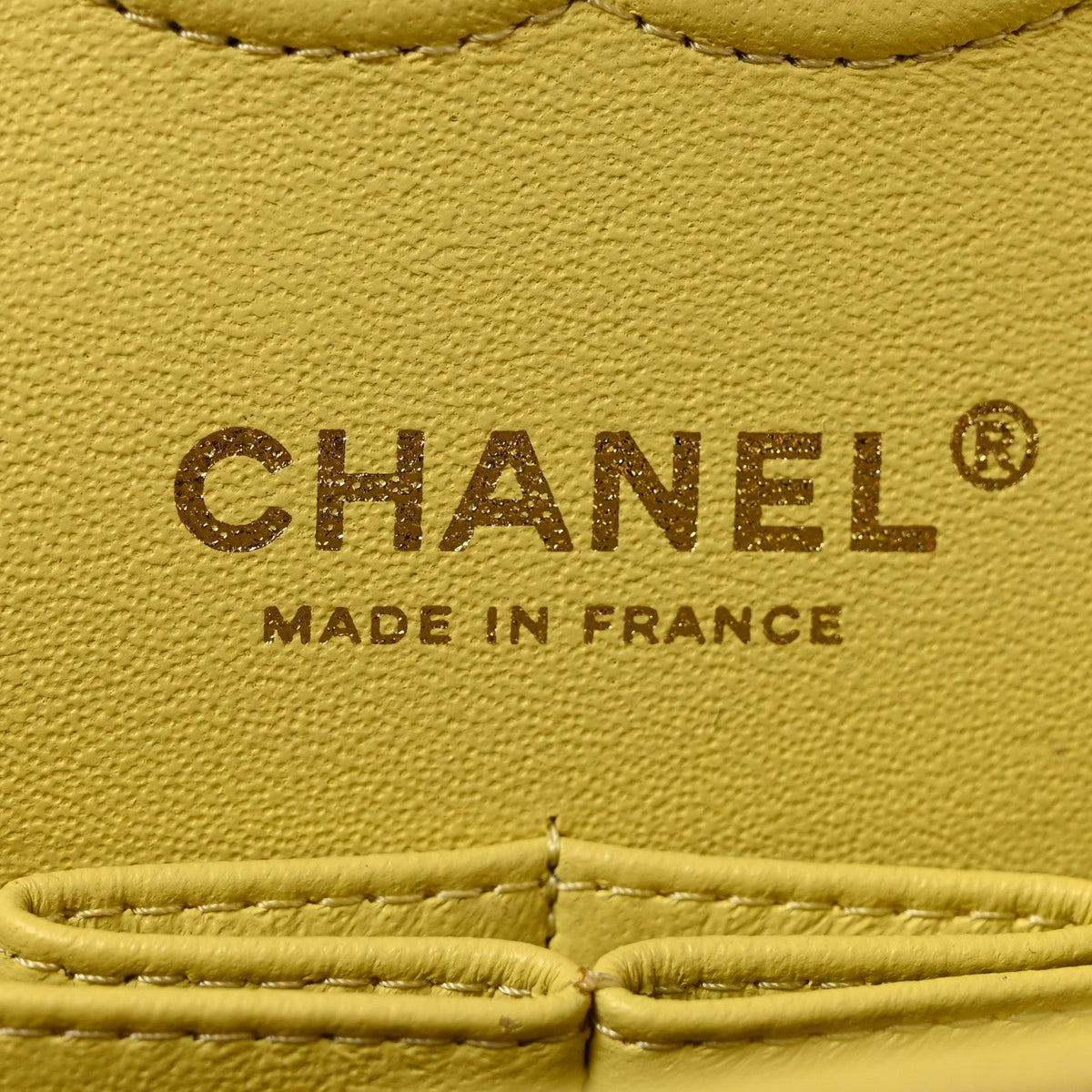 Caviar Quilted Small Double Flap Light Yellow At My store