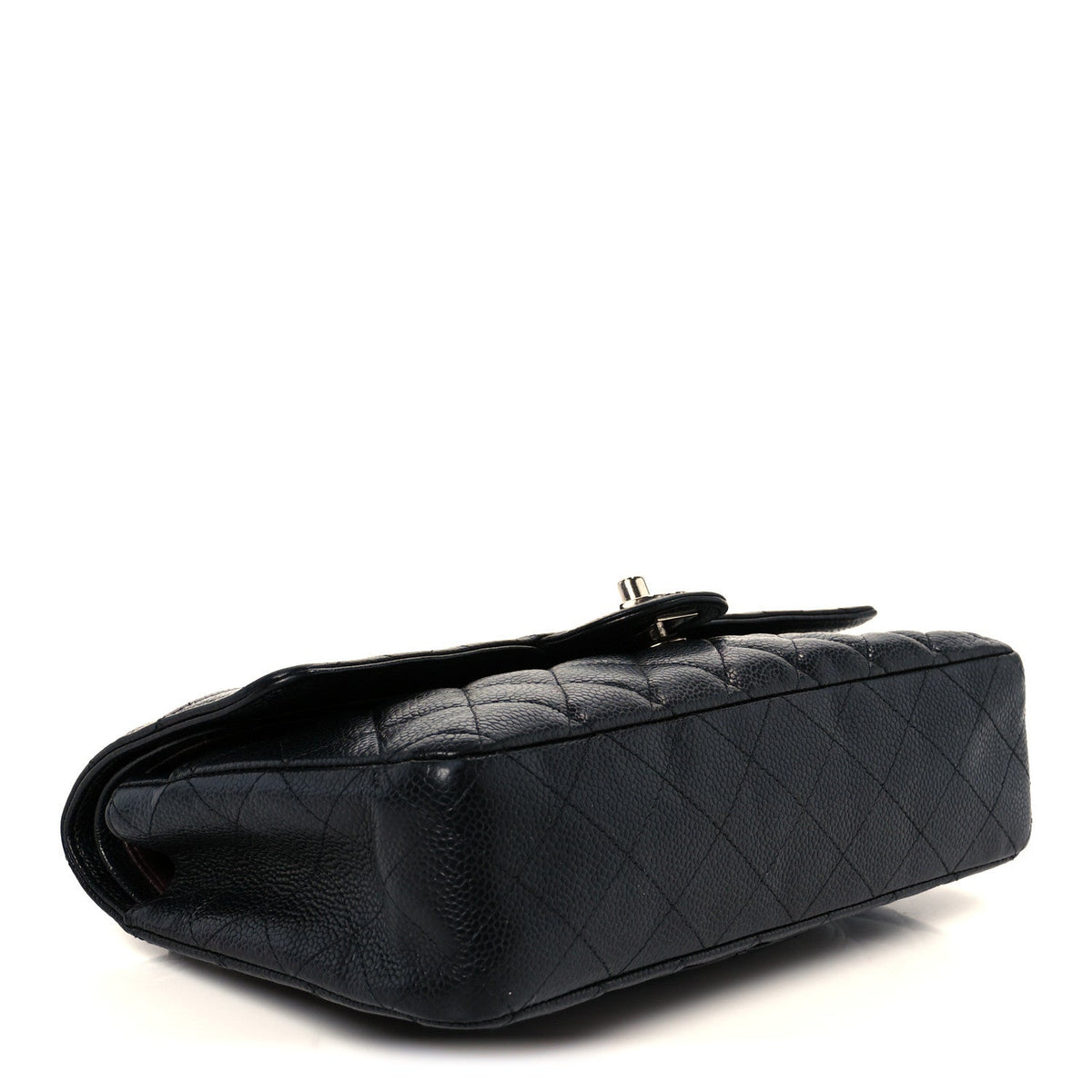 Caviar Quilted Medium Double Flap Black At My store