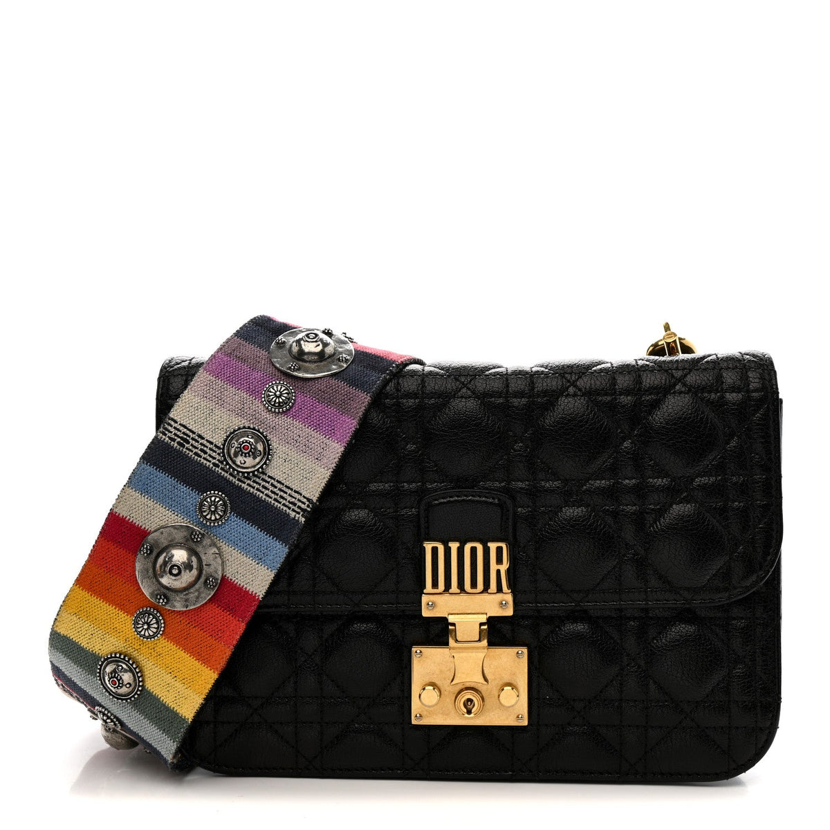 Lambskin Cannage Large Dioraddict Flap J’Adior Strap Black AT My store
