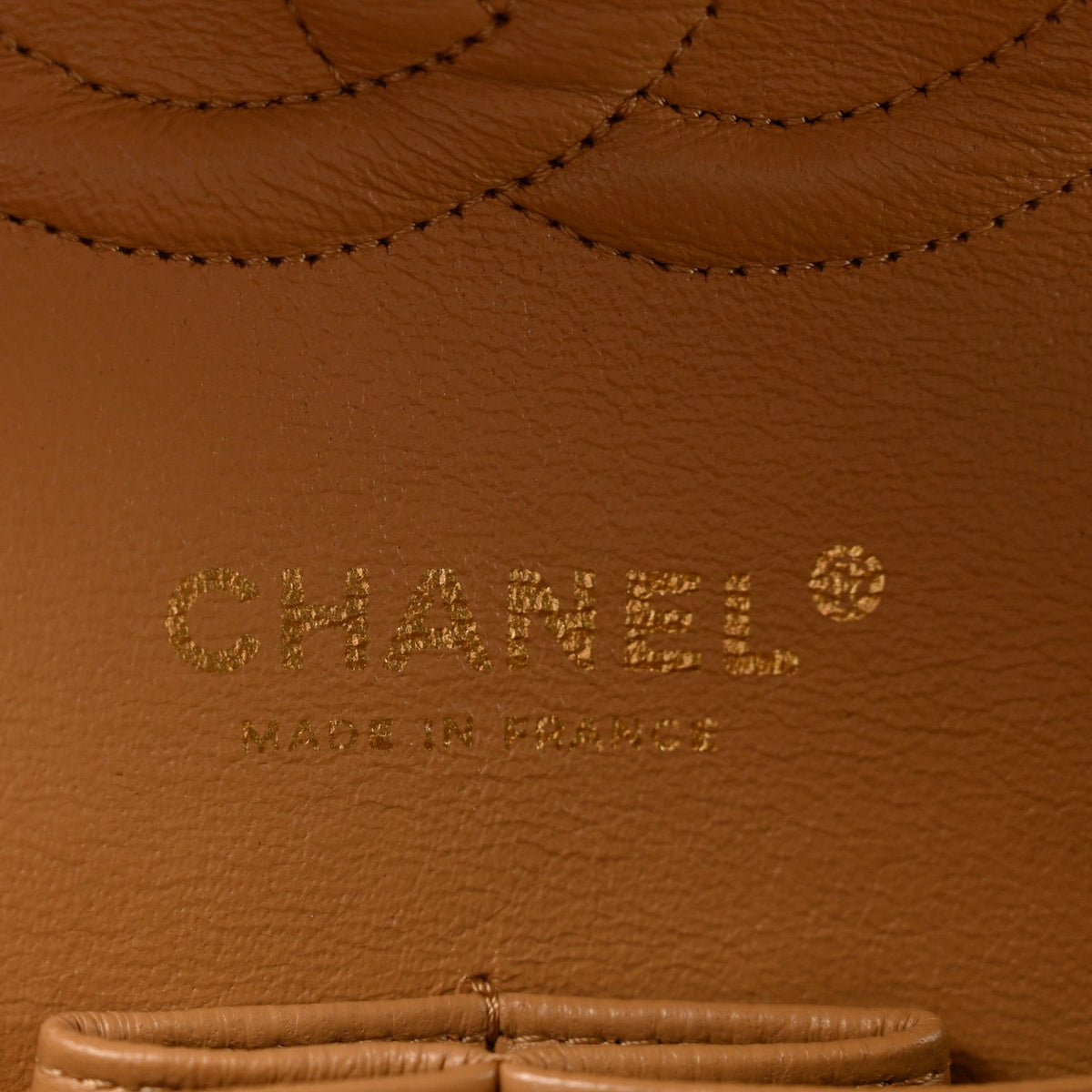 Lambskin Quilted Medium Double Flap Beige At My store