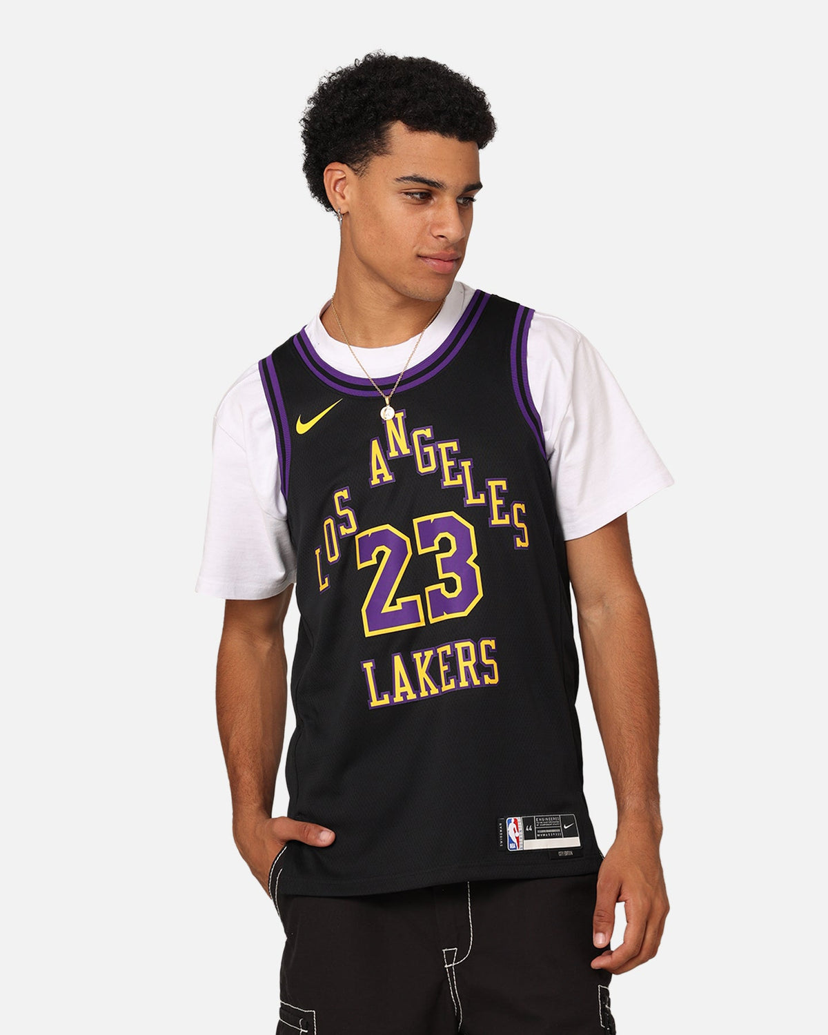 Top Seller Nike Los Angeles Lakers Lebron James Dri-FIT Swingman Jersey Black