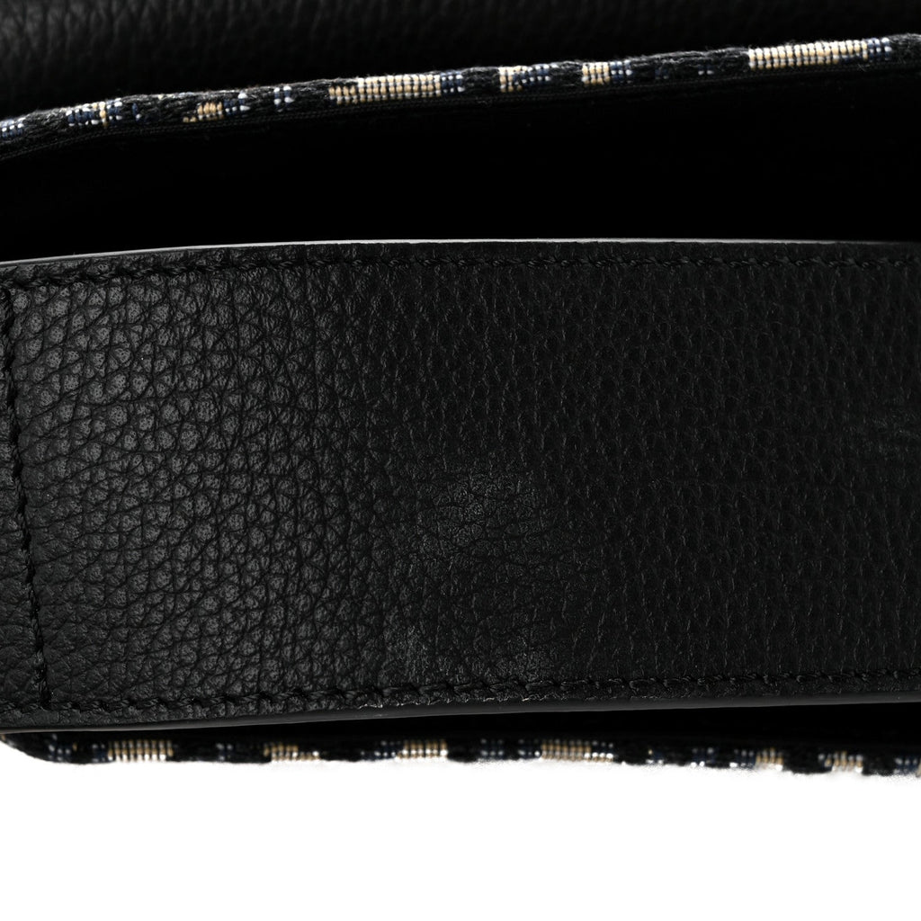 Grained Calfskin Oblique Large Saddle Messenger Black AT My store