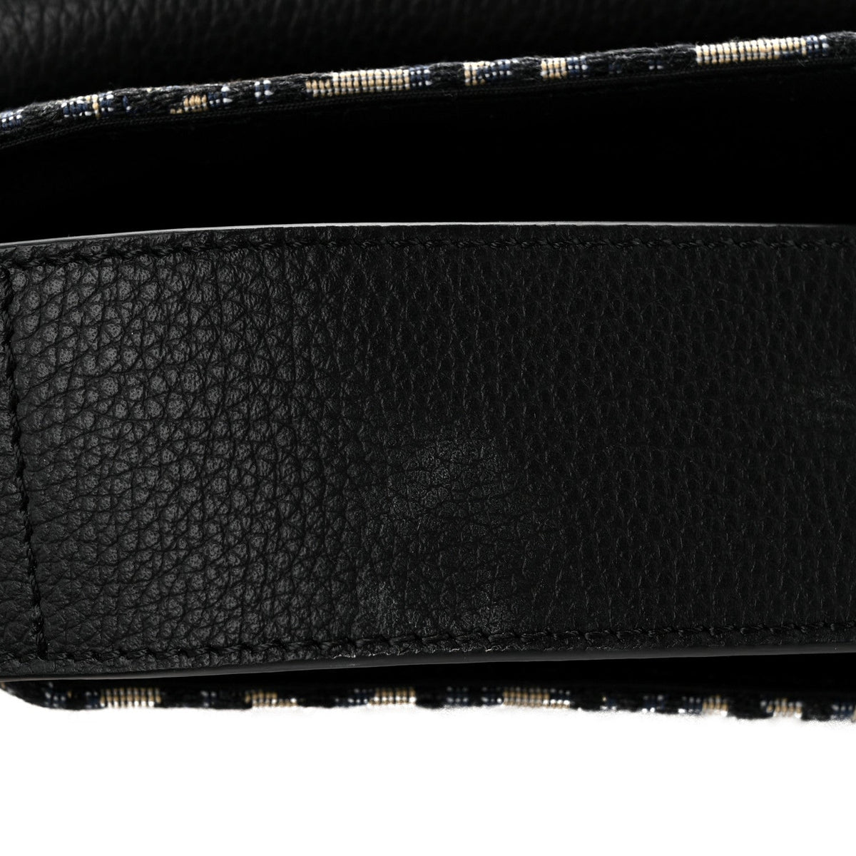 Grained Calfskin Oblique Large Saddle Messenger Black AT My store