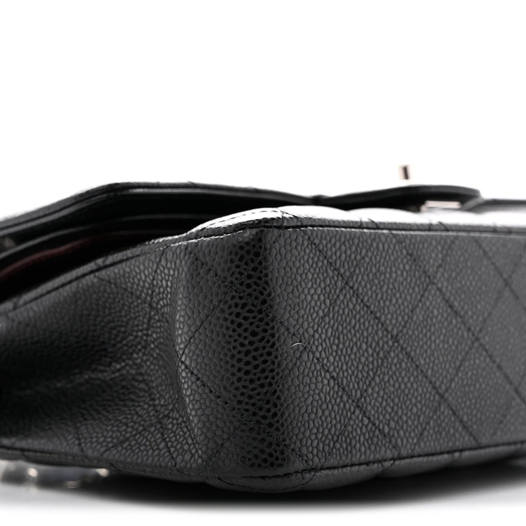 Caviar Quilted Medium Double Flap Black At My store