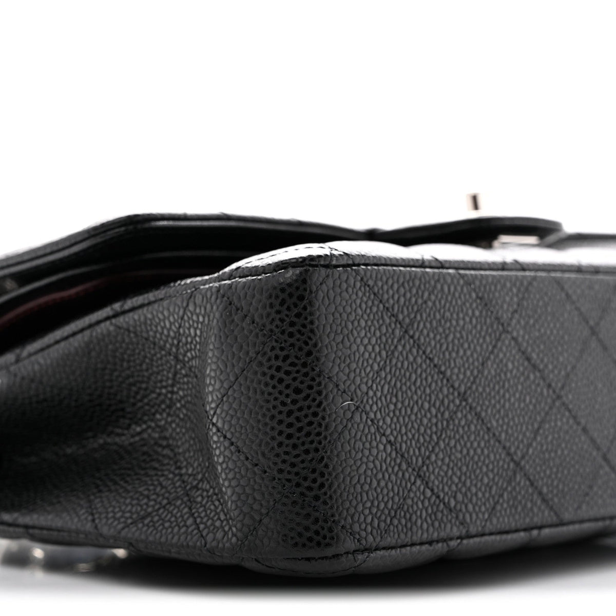 Caviar Quilted Medium Double Flap Black At My store