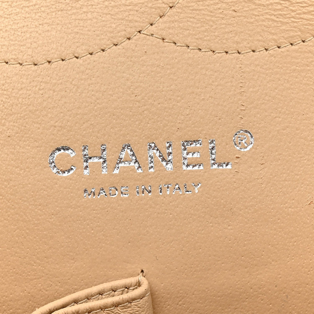 Caviar Quilted Jumbo Double Flap Light Beige At My store