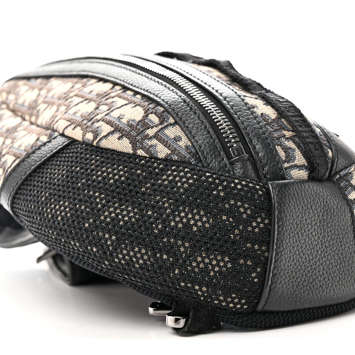 Grained Calfskin Oblique Scarab Sling Bag Blue Black AT My store