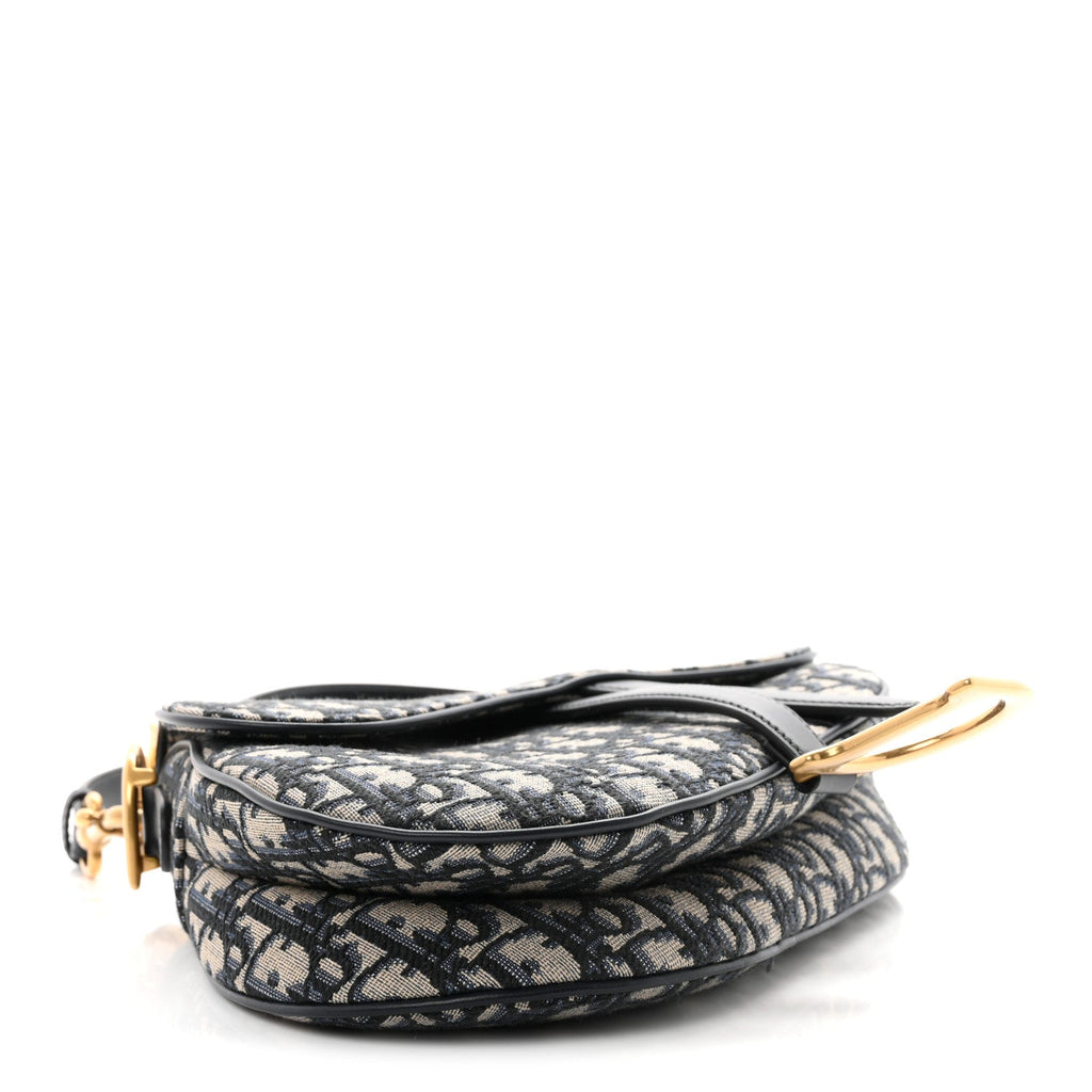 Oblique Saddle Bag With Strap Blue AT My store