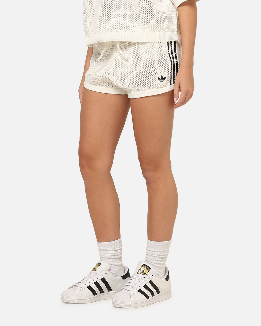 Best-Selling Adidas Women's Crochet Shorts White/Black
