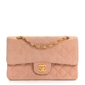 Canvas Quilted Small Double Flap Light Pink At My store