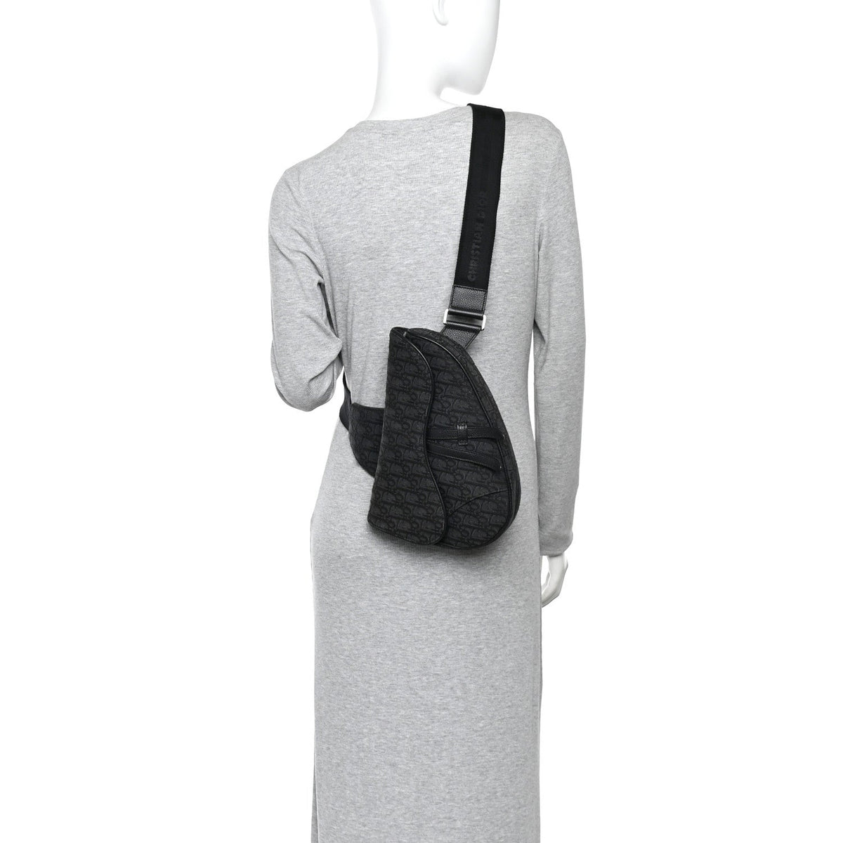 Oblique Mens Saddle Bag Black Blue AT My store