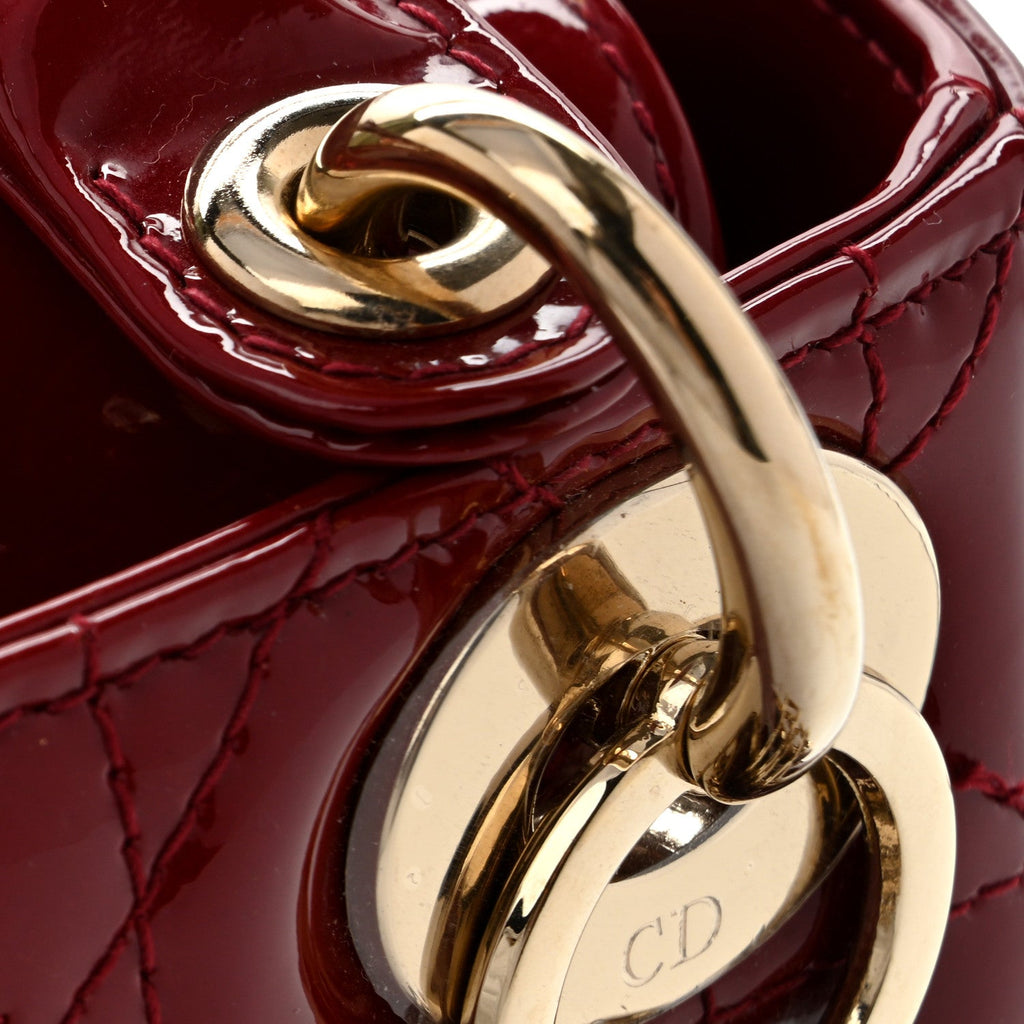 Patent Cannage Mini Lady Dior Red AT My store