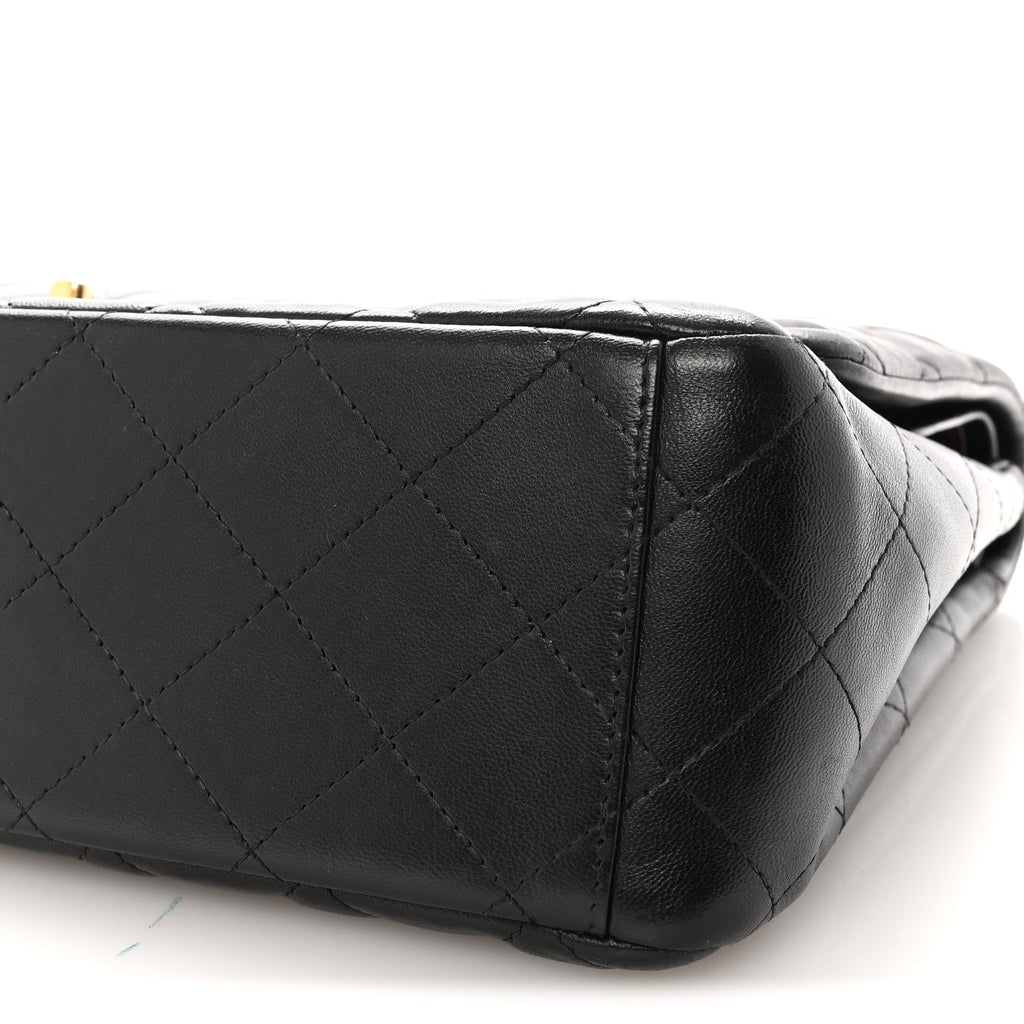 Lambskin Quilted Maxi Double Flap Black At My store