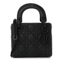 Ultra Matte Calfskin Cannage Mini Lady Dior Black AT My store