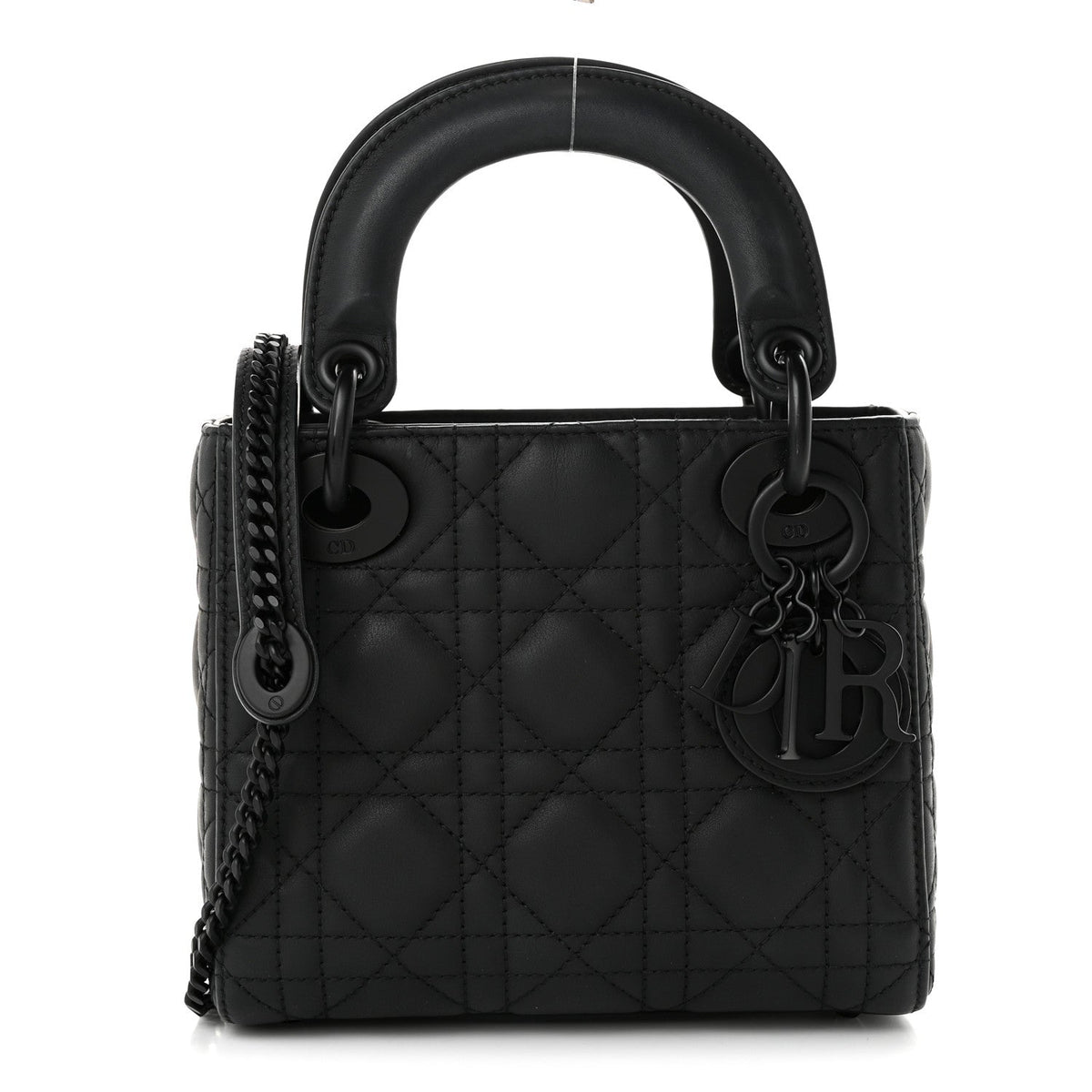 Ultra Matte Calfskin Cannage Mini Lady Dior Black AT My store