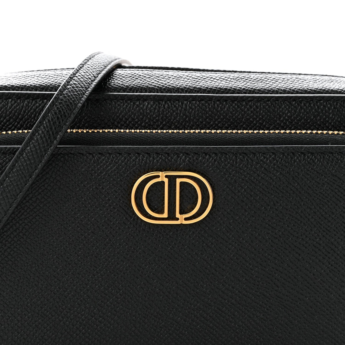 Grained Calfskin Caro Double Pouch Black AT My store