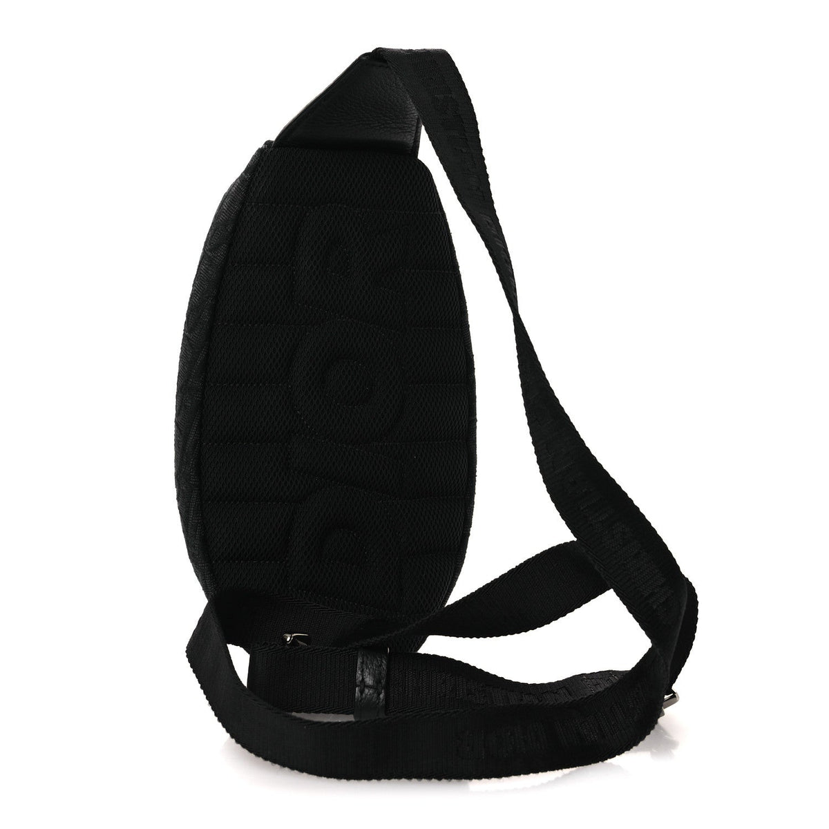 Grained Calfskin Oblique Scarab Sling Bag Black AT My store