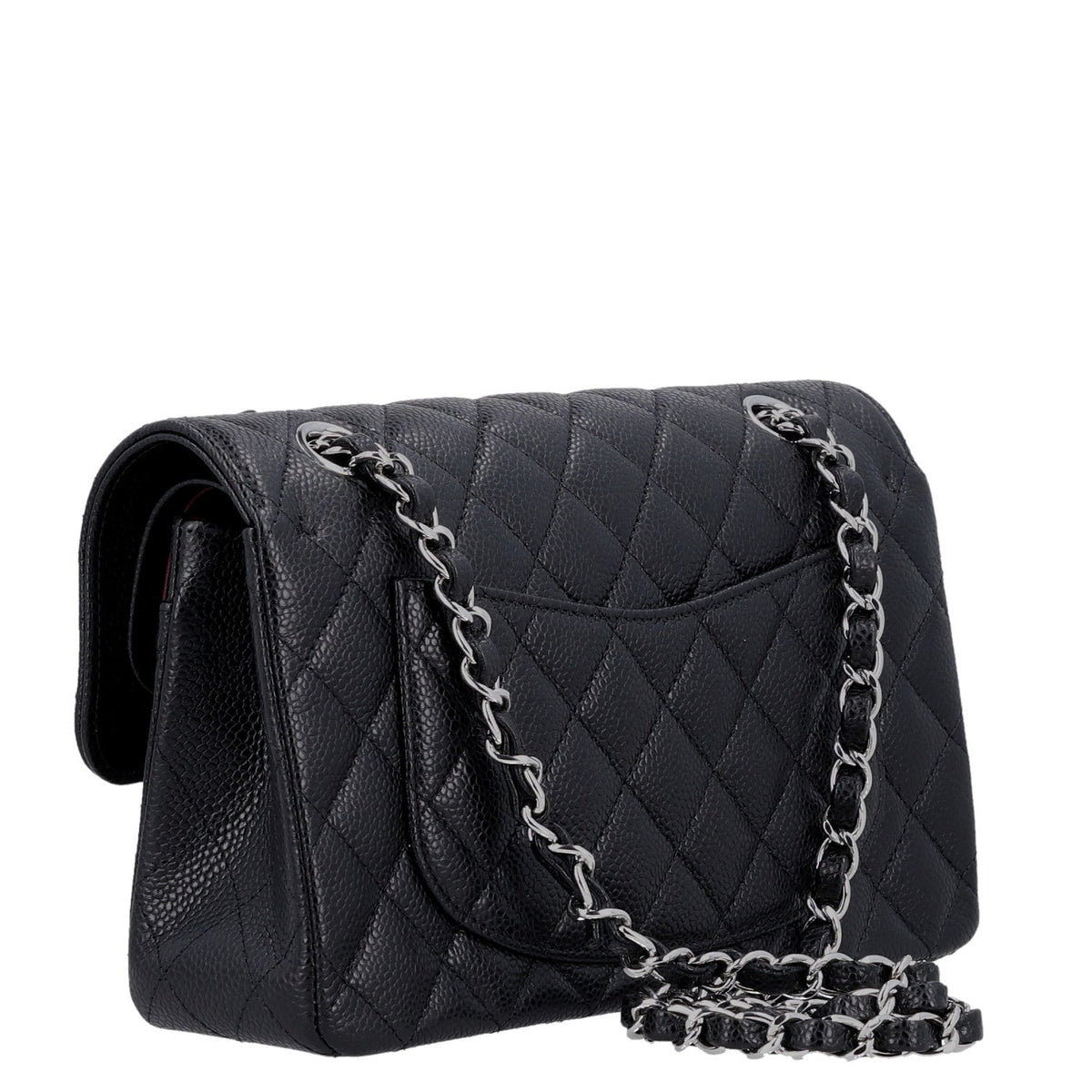 Caviar Quilted Small Double Flap Black At My store
