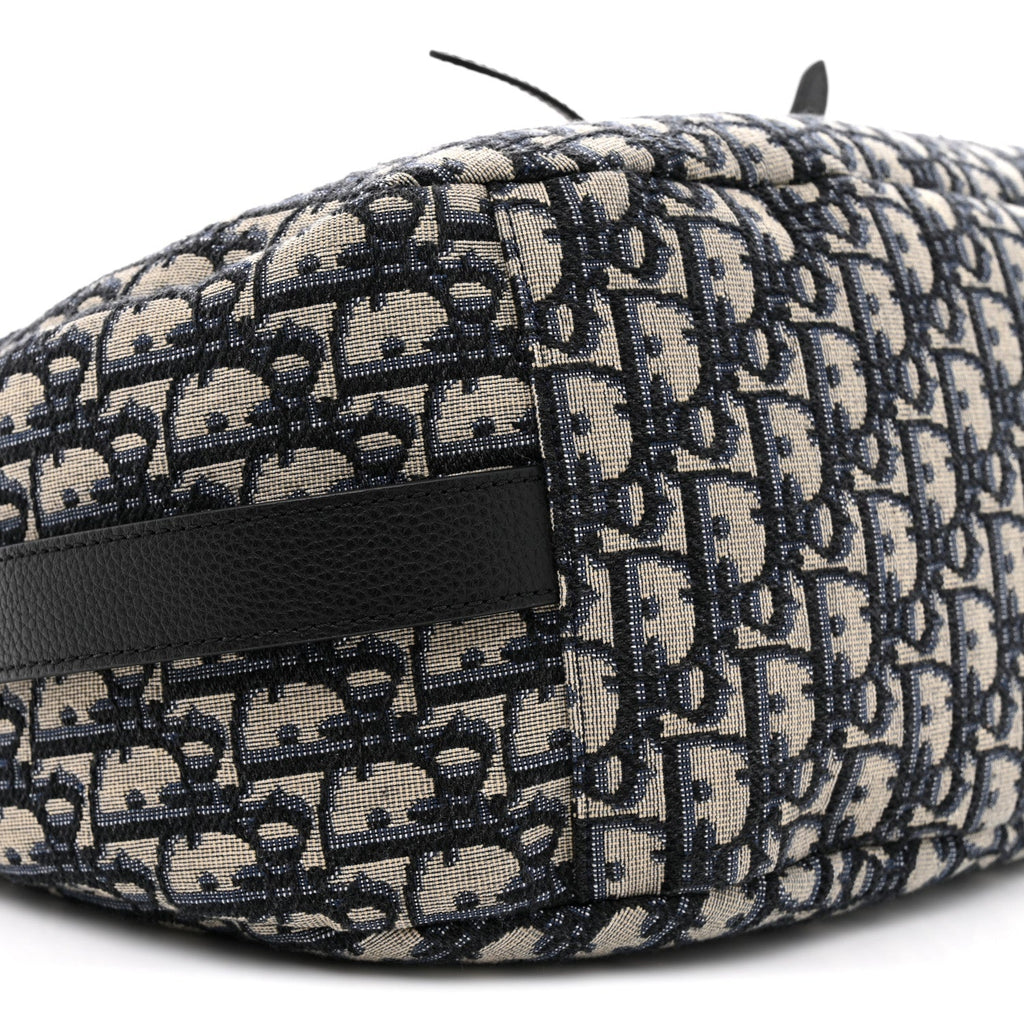 Oblique Soft Saddle Bag Beige Blue AT My store