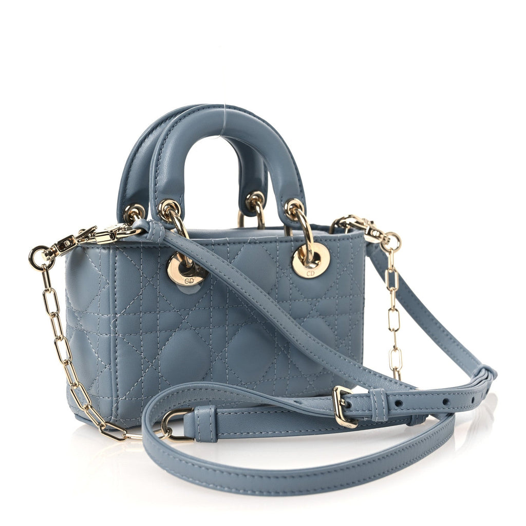 Lambskin Cannage Micro Lady D-Joy Cloud Blue AT My store