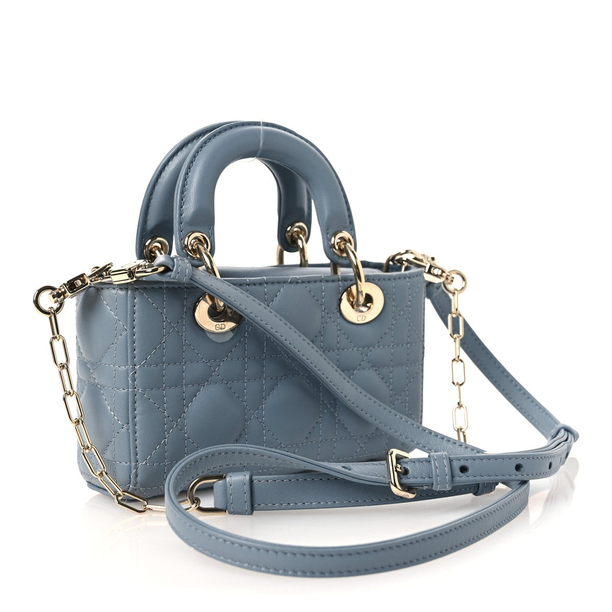 Lambskin Cannage Micro Lady D-Joy Cloud Blue AT My store