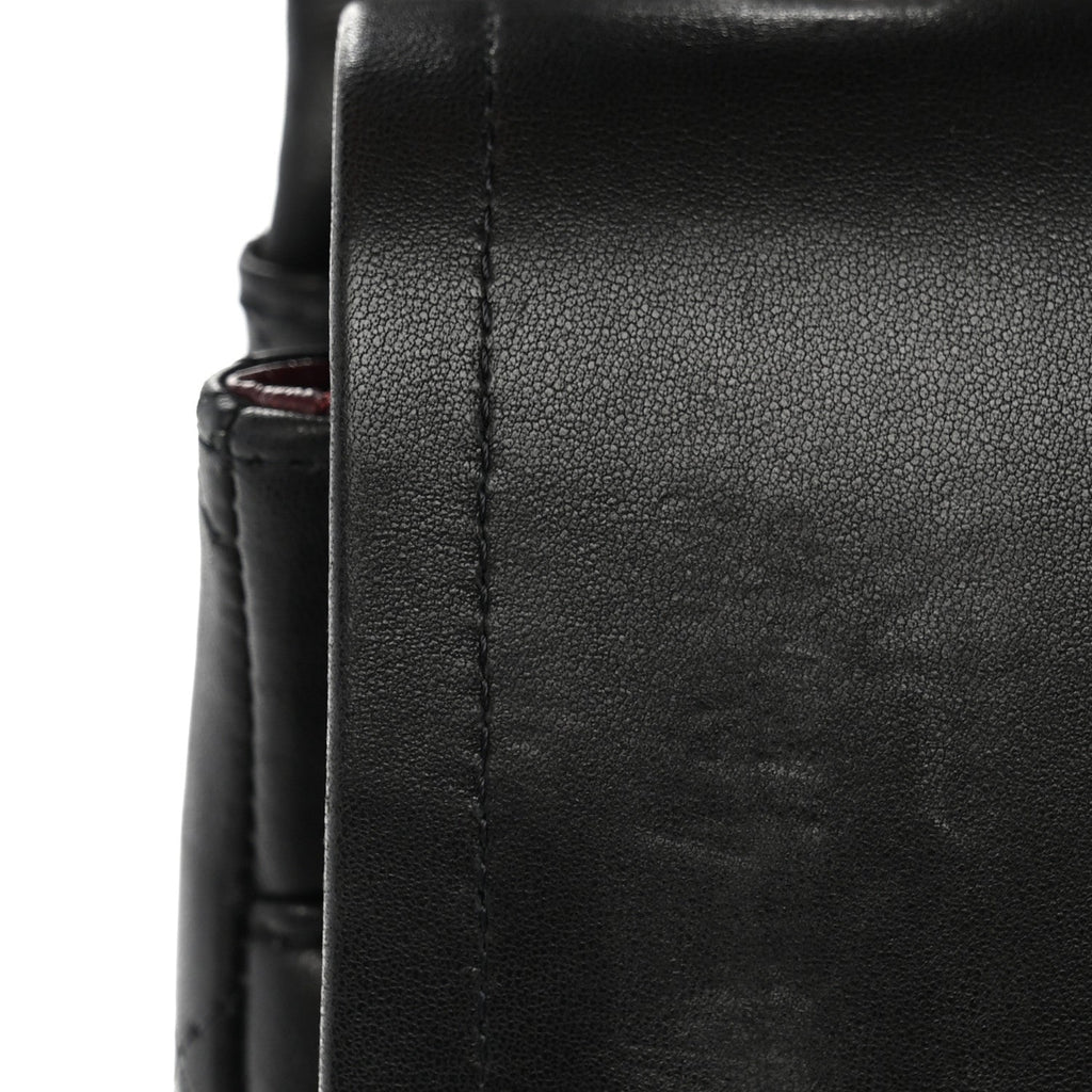 Lambskin Quilted Maxi Double Flap Black At My store