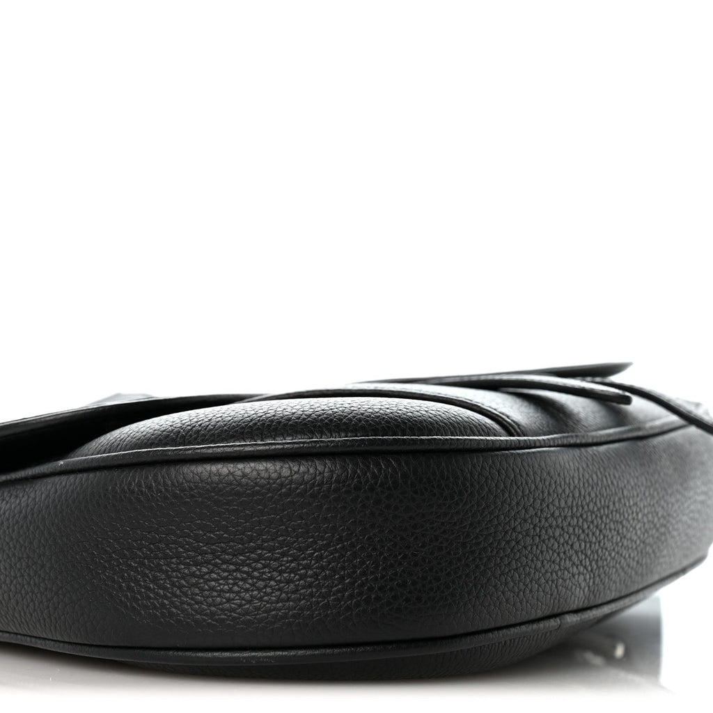 Grained Calfskin Kim Jones Saddle Bag Black AT My store